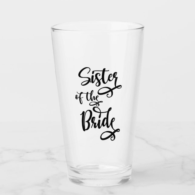 Sister of the Bride Glass (Front)