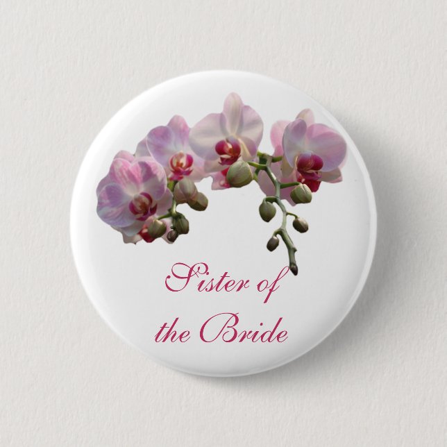 sister of the bride/groom 6 cm round badge (Front)