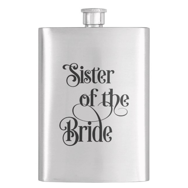 Sister of the Bride Hip Flask (Front)