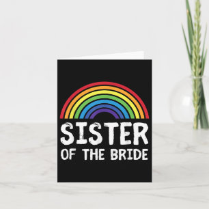 Sister Of The Bride Lgbt Lesbian Wedding Bachelore Card