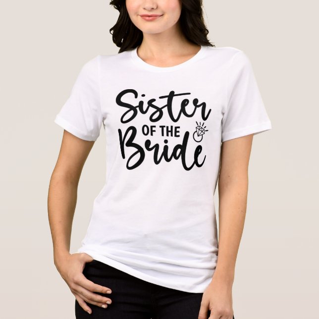 Sister of the Bride Tri-Blend Shirt (Front)