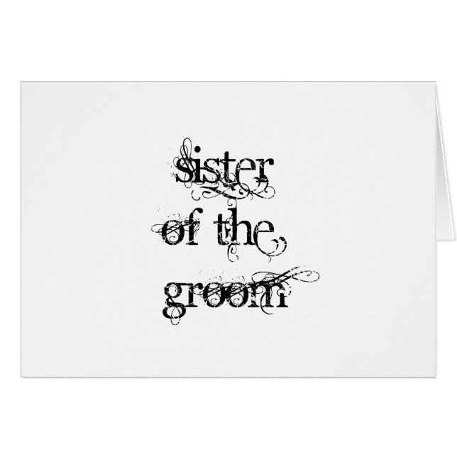 Sister of the Groom (Front Horizontal)