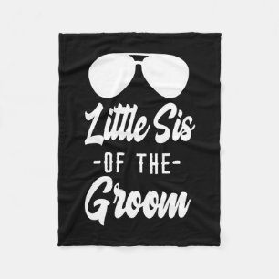 Sister of the groom - funny sunglasses little fleece blanket