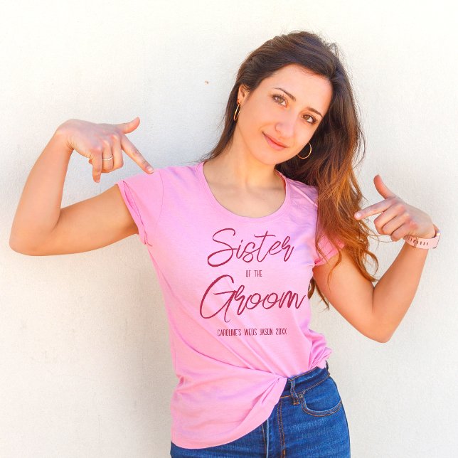 Sister of the Groom shirt, team groom matching T-Shirt (Creator Uploaded)