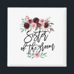 Sister Of The Groom Wedding Inlaw Bridesmaid Honou Magnet<br><div class="desc">Sister Of The Groom Wedding Inlaw Bridesmaid Honour Attendant</div>