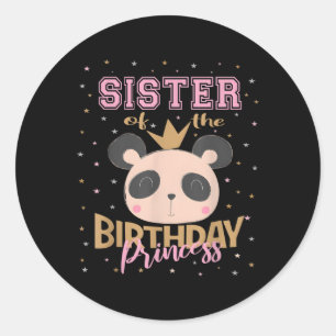 Sister Of The Princess Panda Bear Py Classic Round Sticker