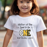 Sister of the So sweet to bee one birthday  T-Shirt<br><div class="desc">So sweet to bee one floral 1st birthday Mum of the birthday girl</div>