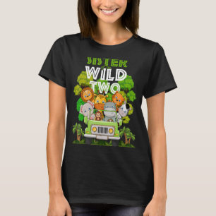 Sister Of The Wild Two Zoo Truck Birthday Safari J T-Shirt