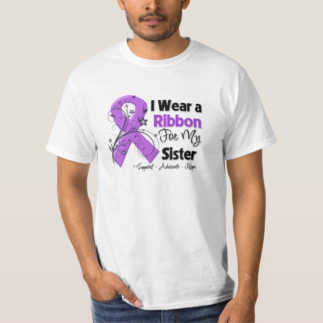 Sister - Pancreatic Cancer Ribbon T-Shirt (Front)