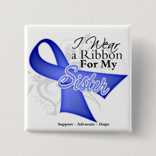 Sister Periwinkle Ribbon - Stomach Cancer 15 Cm Square Badge