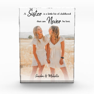 Sister Personalised Photo Gift Block