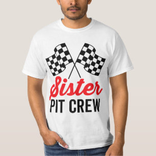 Sister Pit Crew for Racing Party Costume  T-Shirt