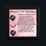 sister poem - 50th birthday design gift box<br><div class="desc">A great gift for a sister on her 50th birthday.</div>