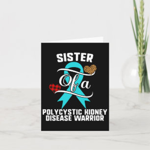 Sister Polycystic Kidney Disease Awareness Leopard Card
