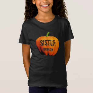 Sister Pumpkin Halloween Design T-Shirt
