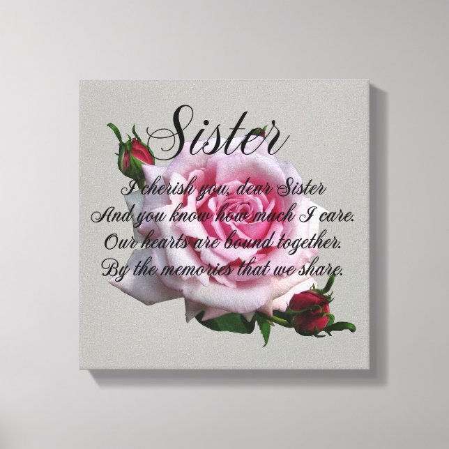 SISTER QUOTE CANVAS PRINT (Front)