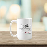 Sister Quote Custom Name Personalised Coffee Mug<br><div class="desc">Celebrate the bond of sisters with this cute sister definition coffee mug.  Click the edit button to personalise this design with your own message and names.  This mug makes a great gift for christmas,  birthdays or any other special occasion throughout the year.</div>