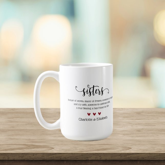 Sister Quote Custom Name Personalised Coffee Mug (Creator Uploaded)