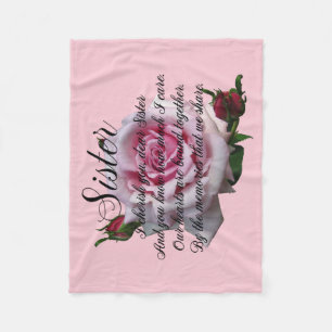 SISTER QUOTE FLEECE BLANKET