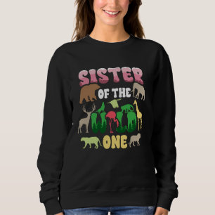 Sister Safari 1st Birthday of Wild One Zoo Jungle Sweatshirt
