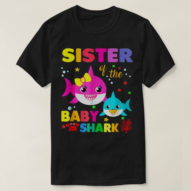 Sister Shark Sister Shark Family Mother's Day  T-Shirt (Design Front)