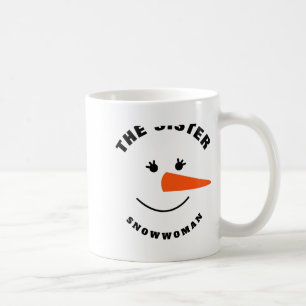 Sister Snowman Face Squad Matching Family Costume  Coffee Mug