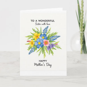Sister Springtime Bouquet Card