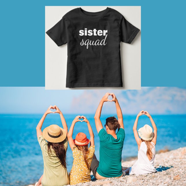 Sister Squad Black Girl's T-Shirt (Creator Uploaded)