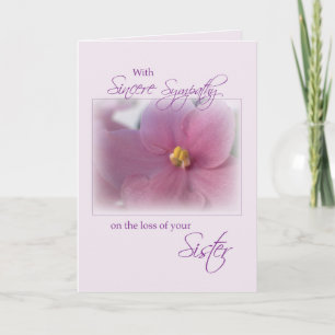 Sister, Sympathy, Lilac Card