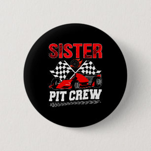 Sister T Crew Racing Family Race Car Birthday Boy  6 Cm Round Badge