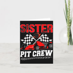 Sister T Crew Racing Family Race Car Birthday Boy  Card
