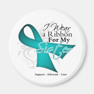 Sister - Teal Ribbon Awareness Magnet