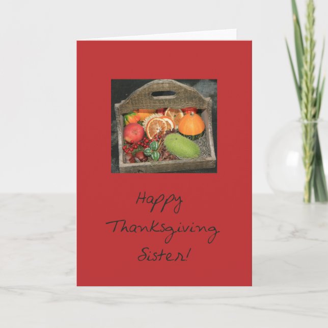 Sister Thanksgiving Card (Front)