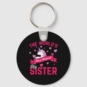 Sister Unicorn Gift Big Sister Magical Unicorn Key Ring
