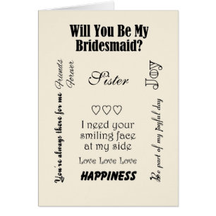 Sister, Will You Be My Bridesmaid?