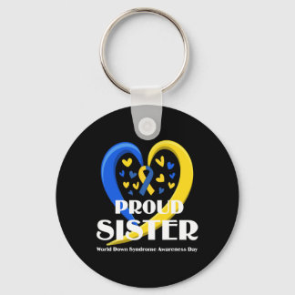 Sister World Down Syndrome Awareness Day Gifts  Key Ring