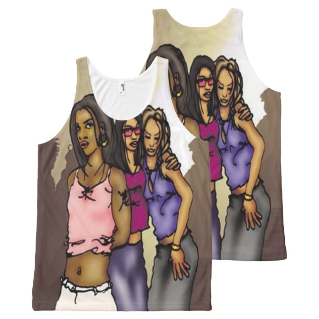 Sisterhood All-Over Print Singlet (Front and Back)