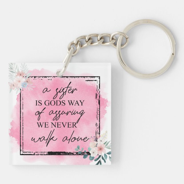  Sisterhood Floral  Key Ring (Back)