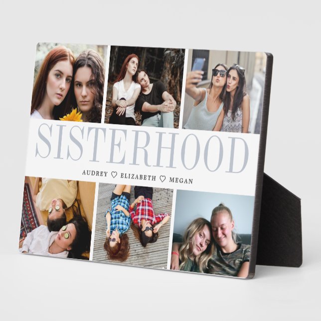 Sisterhood Gift For Sisters Photo Collage Plaque (Side)