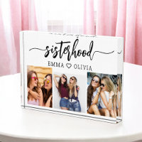 Sisterhood Sisters 3 Photo Collage Keepsake Gift