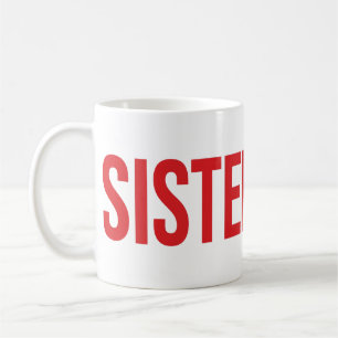 SISTERHOOD Wordmark Mug Red