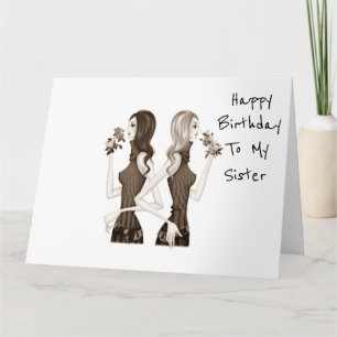 **SISTERLY** BIRTHDAY WISHES TO MY **SISTER** CARD