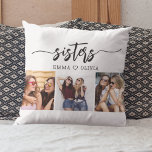 Sisters 3 Photo Collage Keepsake Gift Cushion<br><div class="desc">Celebrate sisterhood with the Sisters 3 Photo Collage Keepsake Gift Throw Pillow. This personalised pillow features a beautifully arranged collage of three cherished photos, capturing special moments shared between sisters. Crafted from high-quality materials, it adds a stylish and sentimental touch to any space, perfect for displaying on a bed or...</div>