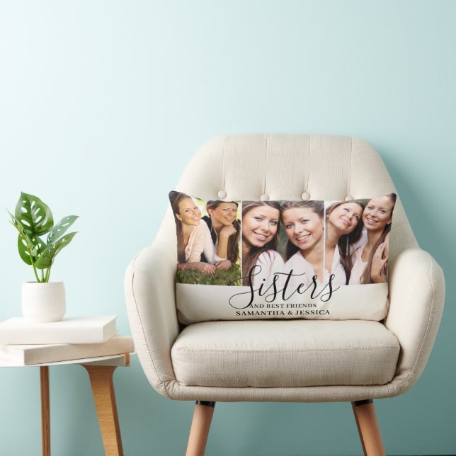 Sisters 3 Photo  Lumbar Cushion (Chair)
