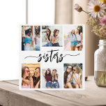 Sisters 6 Photo Collage Keepsake Gift Plaque<br><div class="desc">Celebrate sisterhood with the Sisters 6 Photo Collage Keepsake Gift Plaque. This personalised plaque features a beautifully arranged collage of six cherished photos, capturing unforgettable moments together. Crafted from high-quality materials, it’s perfect for displaying on a desk, shelf, or wall. The heartfelt design adds a loving touch, making it an...</div>