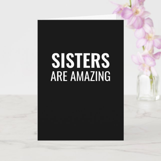 Sisters are amazing funny birthday card (Orchid)