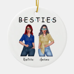 Sisters are best friends for life - Personalised Ceramic Tree Decoration