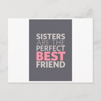 Sisters are Best Friends Postcard