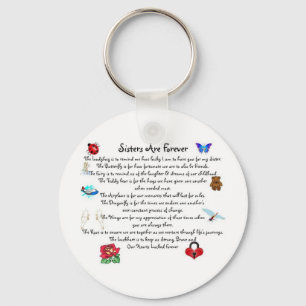 Sisters Are Forever Poem Key Ring