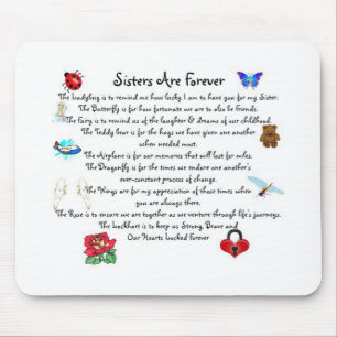 Sisters Are Forever Poem Mouse Pad